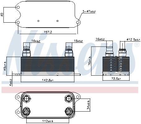 Nissens 90909 Радіатор оливний