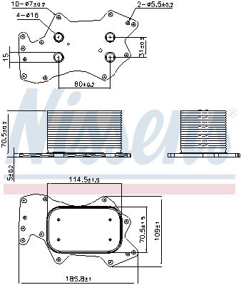 Nissens 90910 Радіатор оливний