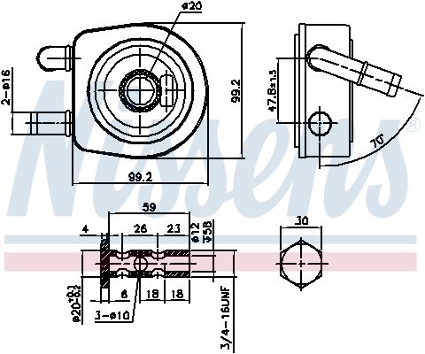 Nissens 91102 Радіатор оливний First Fit