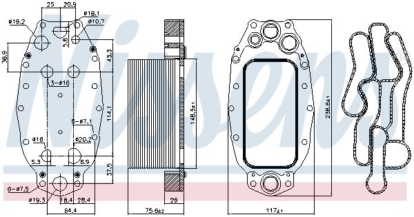 Nissens 91118 Радіатор оливний First Fit