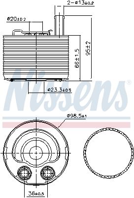 Nissens 91177 Охолоджувач оливи, моторна олива