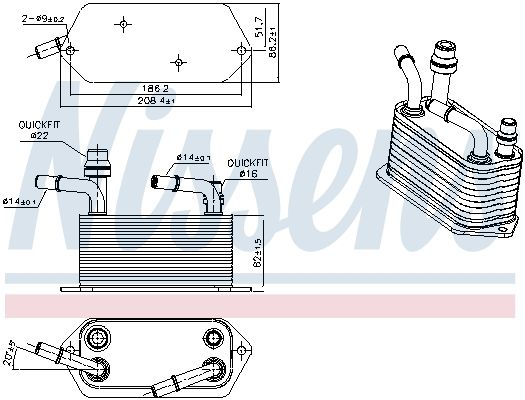 Nissens 91283 Радіатор оливний