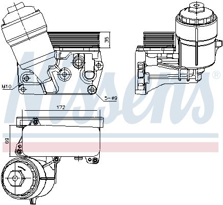 Nissens 91310 Охолоджувач оливи, моторна олива