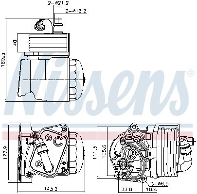 Nissens 91323 Радіатор оливний