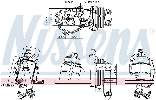 Nissens 91325 Радіатор оливний