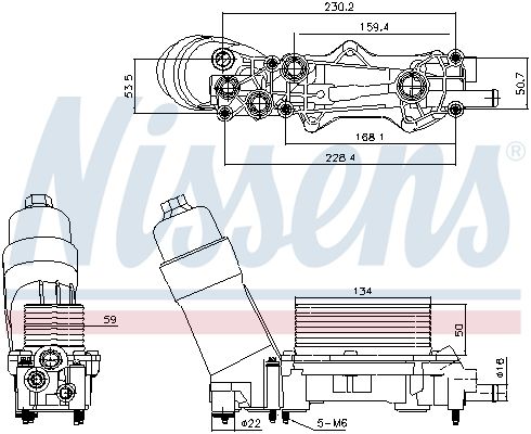 Nissens 91336 Радіатор оливний