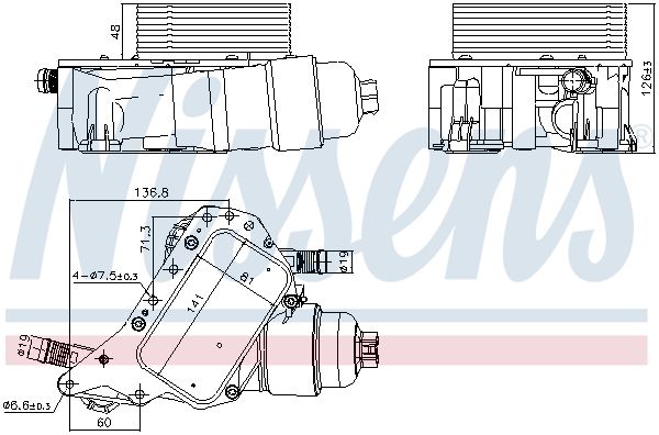 Nissens 91339 Охолоджувач оливи, моторна олива