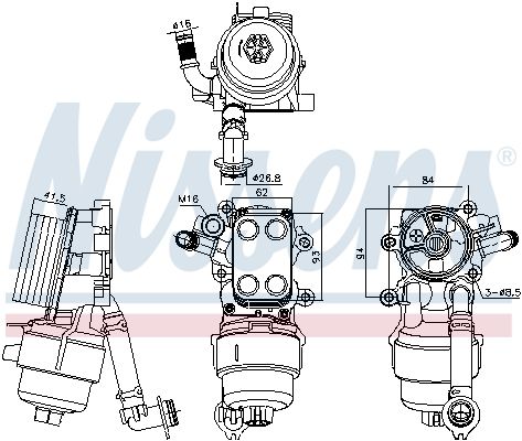 Nissens 91340 Радіатор оливний
