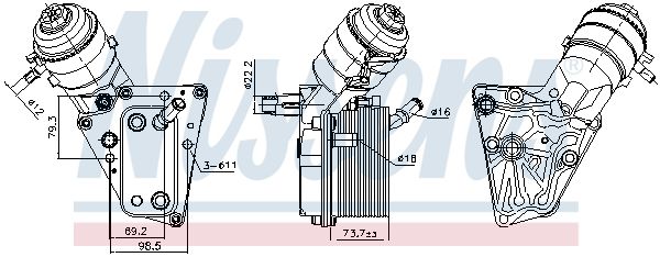 Nissens 91347 Радіатор оливний