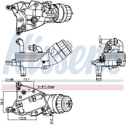 Nissens 91349 Охолоджувач оливи, моторна олива