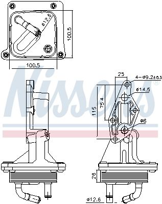 Nissens 91375 Охолоджувач оливи, моторна олива