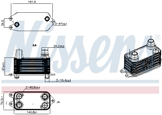 Nissens 91383 Радіатор оливний