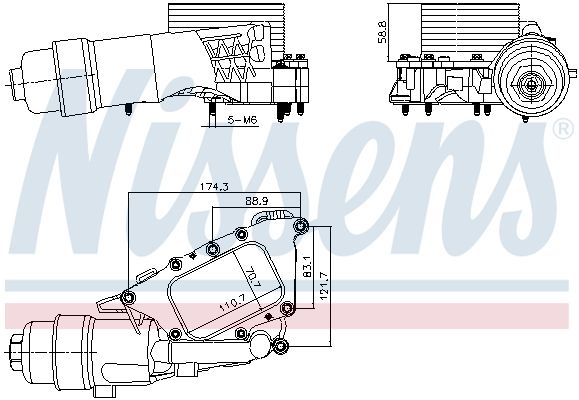 Nissens 91385 Радіатор оливний