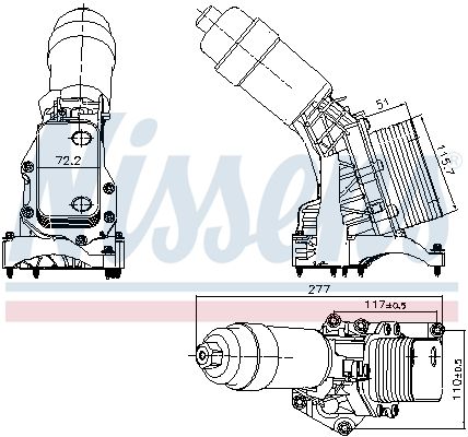 Nissens 91395 Радіатор оливний