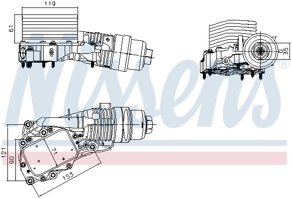 Nissens 91400 Охолоджувач оливи, моторна олива