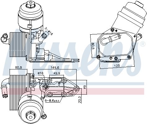 Nissens 91424 Радіатор оливний