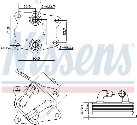 Nissens 91442 Радіатор оливний