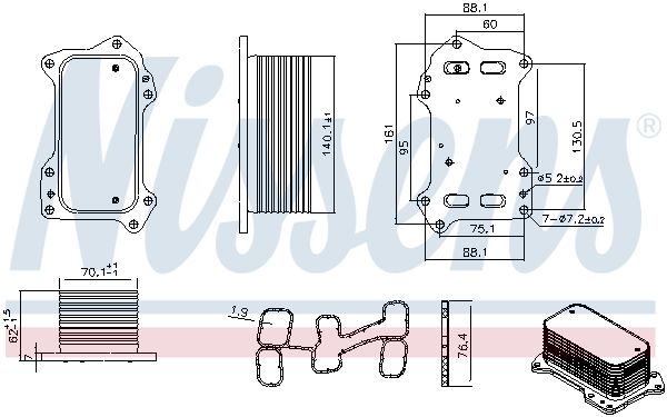 Nissens 91446 Охолоджувач оливи, моторна олива