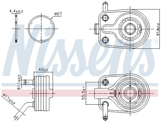 Nissens 91447 Охолоджувач оливи, моторна олива