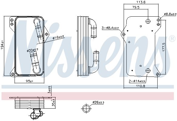 Nissens 91505 Радіатор оливний
