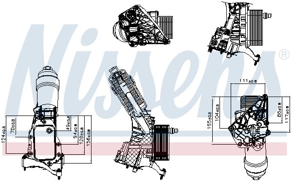 Nissens 91557 Охолоджувач оливи, моторна олива
