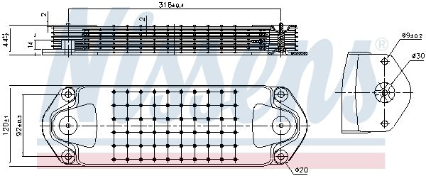 Nissens 91572 Оливний радіатор, автоматична коробка передач