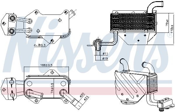 Nissens 91576 Радіатор оливний