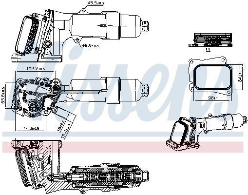 Nissens 91659 Охолоджувач оливи, моторна олива
