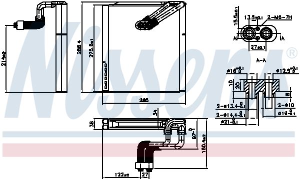 Nissens 92375 Випарник кондиціонера