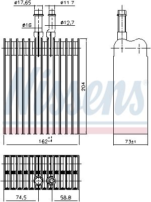 Nissens 92378 Випарник кондиціонера