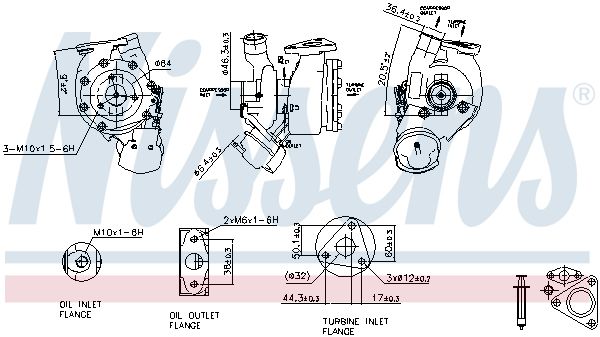 Nissens 93186 Турбокомпресор First Fit