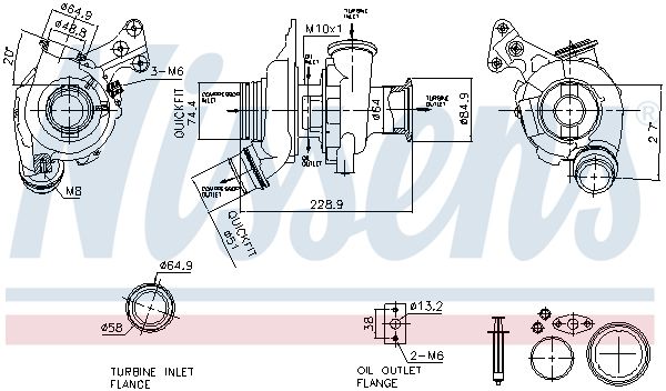 Nissens 93323 Турбокомпресор First Fit