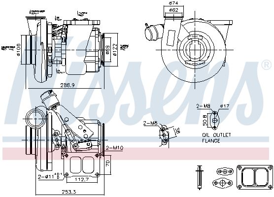 Nissens 93769 Компресор, наддування