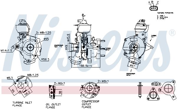 Nissens 93854 Турбокомпресор First Fit