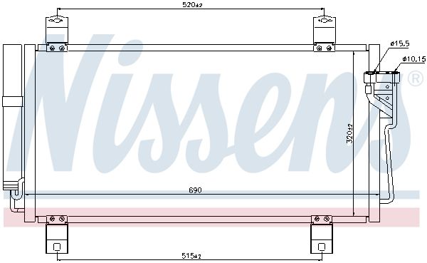 Nissens 940032 Конденсатор, система кондиціонування повітря