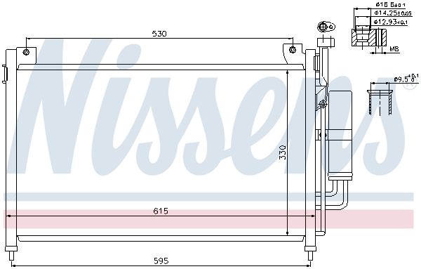 Nissens 940033 Конденсатор, система кондиціонування повітря