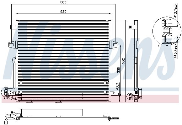 Nissens 940066 Конденсатор, система кондиціонування повітря