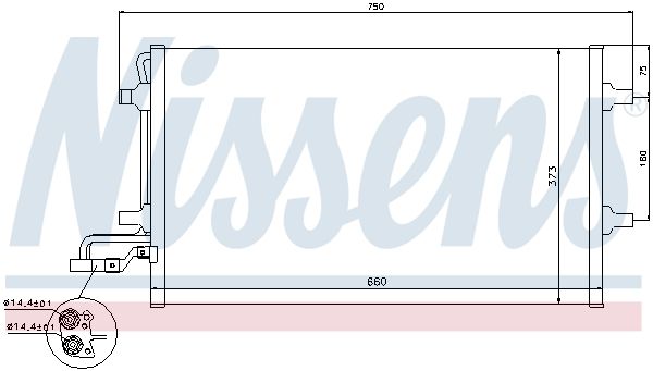 Nissens 940086 Радіатор кондиціонера First Fit
