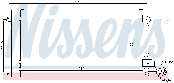Nissens 940093 Радіатор кондиціонера First Fit