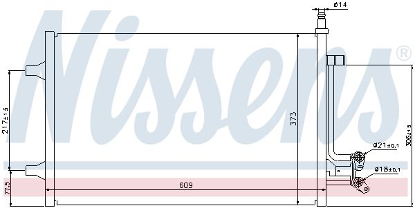 Nissens 940097 Радіатор кондиціонера First Fit