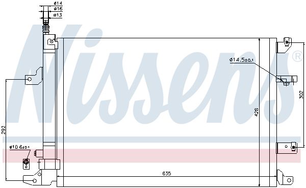 Nissens 940103 Конденсатор, система кондиціонування повітря