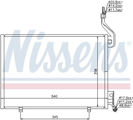 Nissens 940107 Конденсатор, система кондиціонування повітря