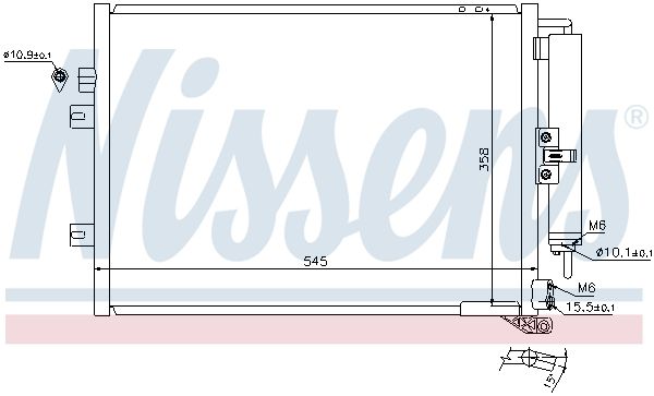 Nissens 940125 Радіатор кондиціонера First Fit