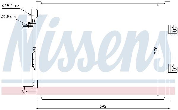 Nissens 940126 Конденсатор, система кондиціонування повітря