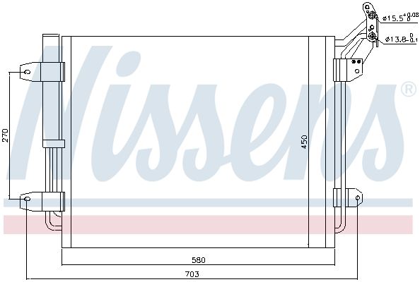 Nissens 940138 Радіатор кондиціонера First Fit