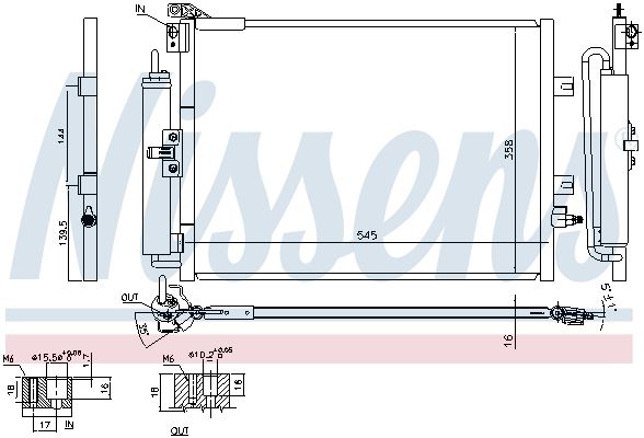 Nissens 940142 Конденсатор, система кондиціонування повітря