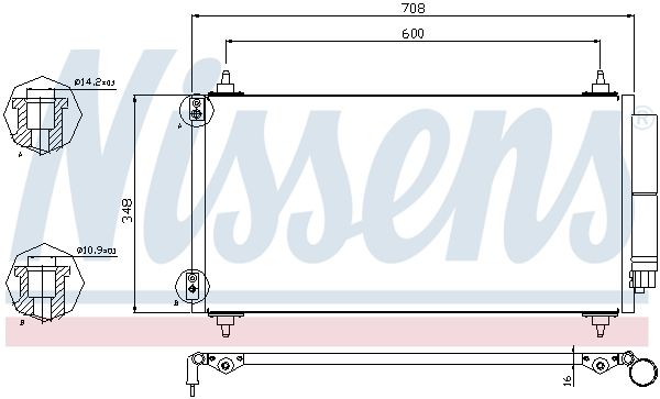 Nissens 940146 Конденсатор, система кондиціонування повітря