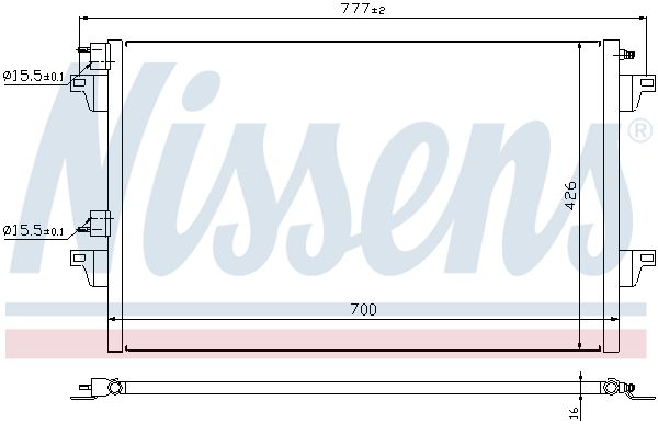 Nissens 940153 Радіатор кондиціонера First Fit