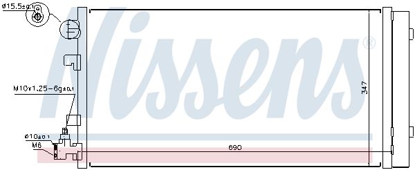 Nissens 940160 Радіатор кондиціонера First Fit