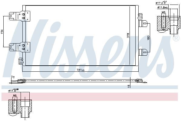 Nissens 940186 Конденсатор, система кондиціонування повітря
